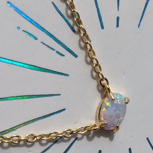 Ettika Koyocera Opal Necklace 18k Plated Gold NEW - Picture 6 of 11